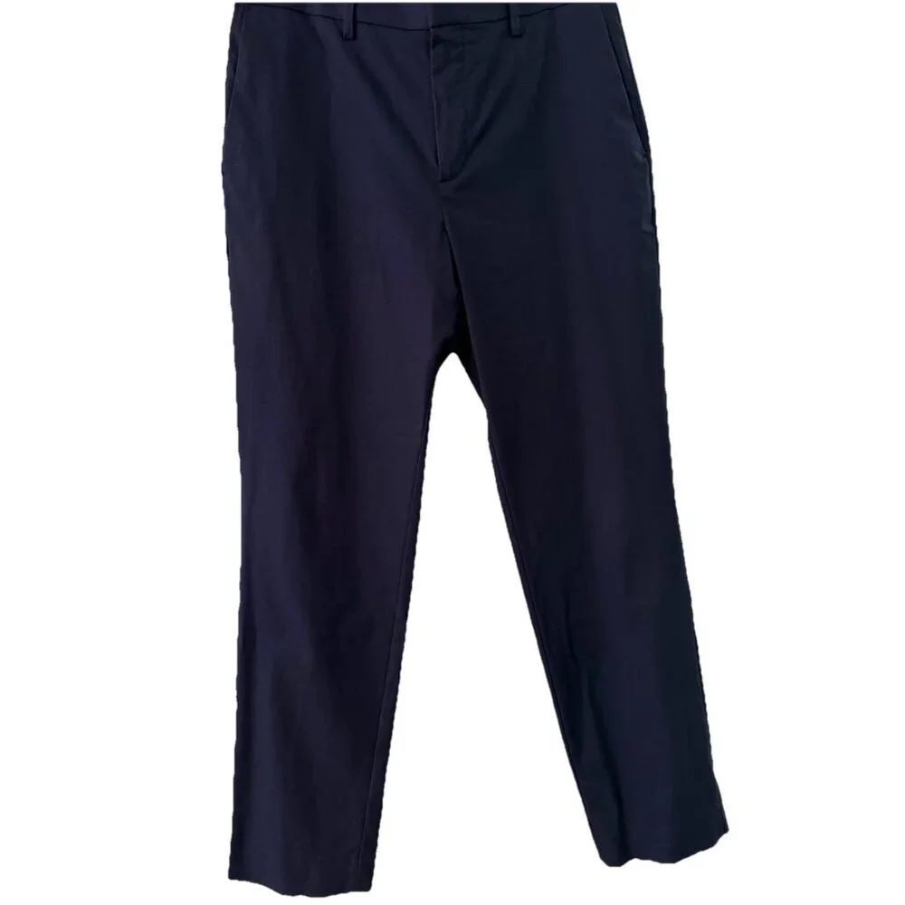Banana Republic Men's Slim Fit Stretch Career‎ Pants 34 x 33 Blue Thick EUC
